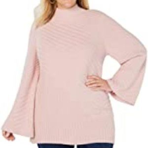 Charter Club Oversized Ribbed Trim Mock Turtleneck